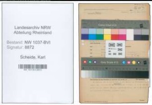Entnazifizierung Karl Scheide , geb. 08.06.1906 (Buchhalter)