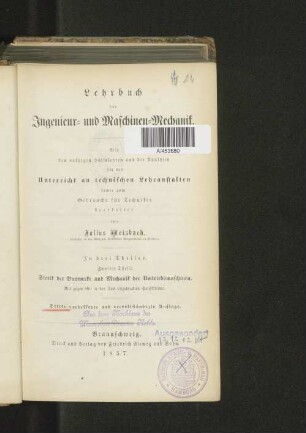 Theil 2: Statik der Bauwerke und Mechanik der Umtriebsmaschinen