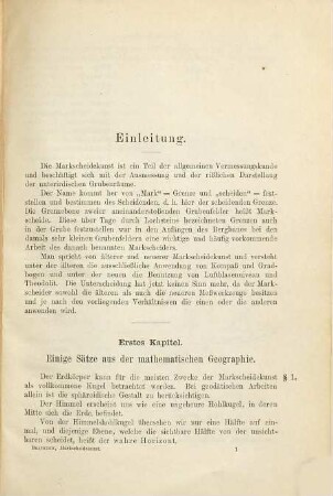 Lehrbuch der praktischen Markscheidekunst