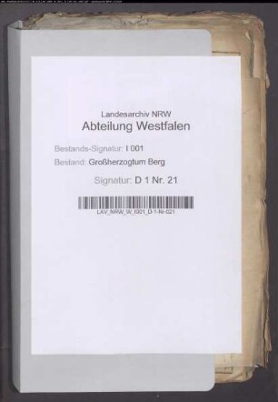 Etats der Domänenrenteien Lengerich und Ladbergen