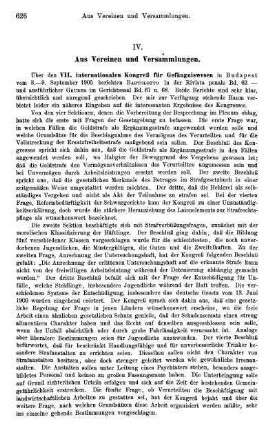 626-628, VII. internationaler Kongreß für Gefängniswesen