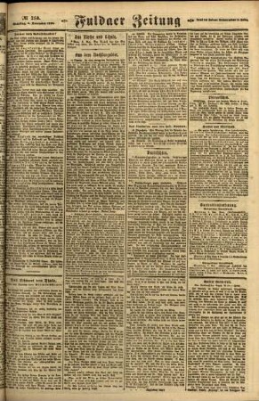 Zweite Ausgabe vom Samstag, den 06. November 1920.