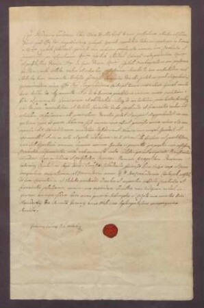 Procuratorium des Friedrich Ludwig von Mirbach für den Sexpräbendar Castorph.