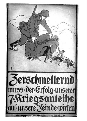 Erster Weltkrieg : Deutsches Propaganda-Plakat für Kriegsanleihen