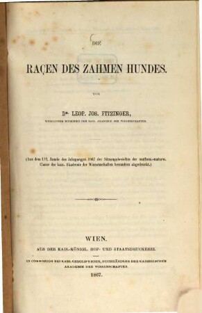 Die Raçen des zahmen Hundes