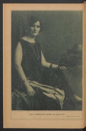 [Fotografía de] Señora Ernestina Boeri de Gallotti