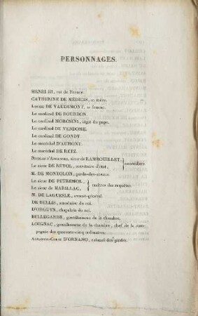 Personnages.
