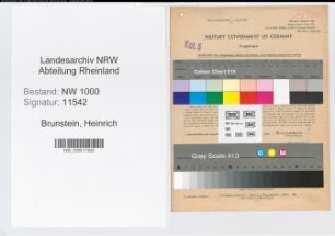 Entnazifizierung Heinrich Brunstein, geb. 29.05.1910 (Telegrafeninspektor)