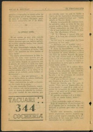 III - La primera salida
