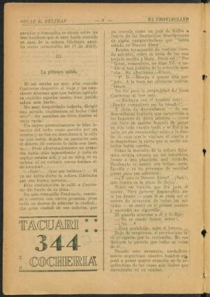 III - La primera salida