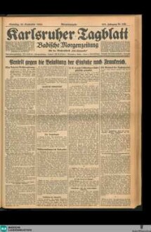 Karlsruher Tagblatt, Morgenausgabe