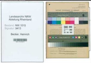 Entnazifizierung Heinrich Becker , geb. 26.04.1914 (Jurist)