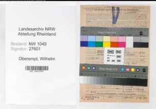 Entnazifizierung Wilhelm Oberempt , geb. 18.06.1904 (Elektriker)
