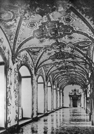 Heidelberg, Schloss, Friedrichsbau, Obergeschoss, Galerieum 1900 erneuert