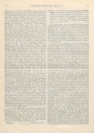 176-177 [Rezension] Schubert, Hans von, Der sogenannte Praedestinatus. N.F. Neunter Band