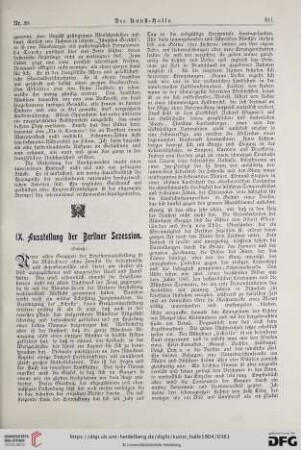 9: IX. Ausstellung der Berliner Sezession