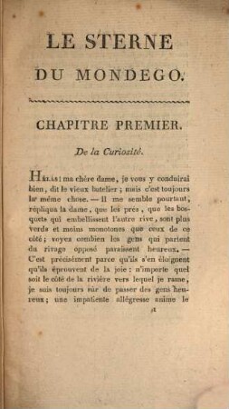 Le Sterne du Mondego, ou le Français au Portugal