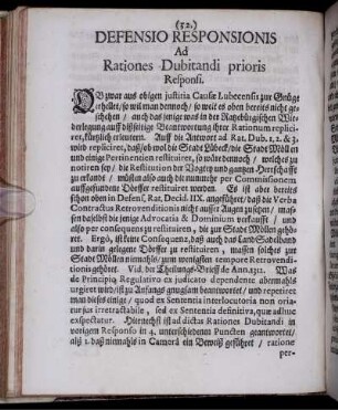 Defensio Responsionis Ad Rationes Dubitandi prioris Responsi