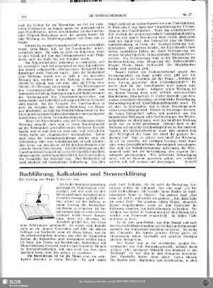 Buchführung, Kalkulation und Steuererklärung
