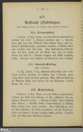 XIV. Aufläufe (Puddings)