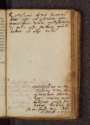 Bernhard von Berbistorff. – Incipit: Rectissime dixit Socrates. – Basel, 1591