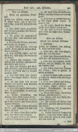 Der 148. Psalm. Preiß der Hoheit GOttes