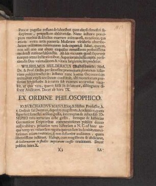 Ex Ordine Philosophico.