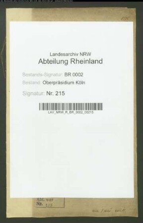 Das gezwungene Anlehen im Bergischen im Jahre 1814