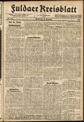 Ausgabe vom Donnerstag, den 13. November 1924.