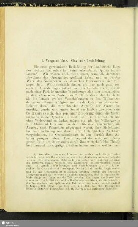 I. Vorgeschichte, Slavische Besiedelung