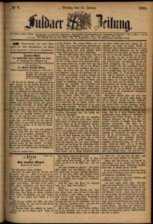 Ausgabe vom Montag, den 12. Januar 1885.