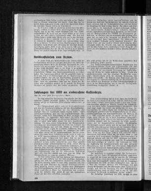 Zahlungen der KVD an einberufene Kassenärzte