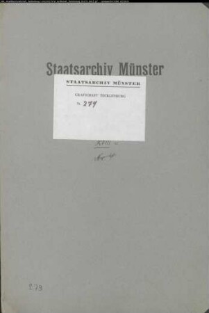Klageartikel zu den Streitigkeiten der Herrschaft Rheda mit dem Amt Reckenberg