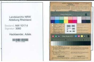 Entnazifizierung Adele Hacklaender , geb. 05.04.1909 ()