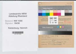 Entnazifizierung Heinrich Keienburg, geb. 16.08.1895 (Lehrer)