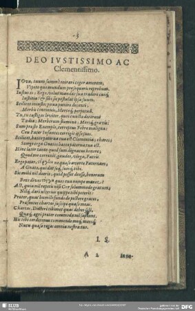 Deo Iustissimo Ac Clementissimo