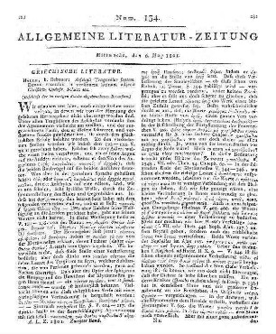 Aeschylus: Tragoediae Septem. etc. (Beschluß der im vorigen Stück abgebrochenen Recension)