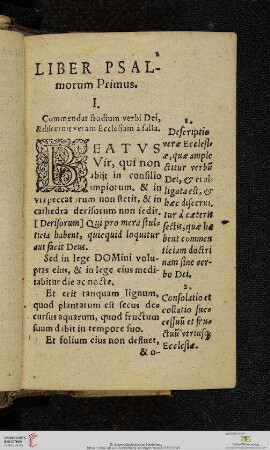 Liber psalmorum primus