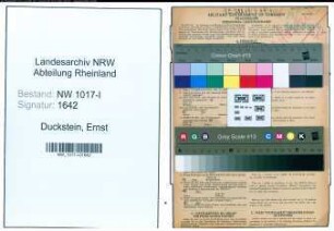 Entnazifizierung Ernst Duckstein , geb. 25.01.1904 (Kriminalsekretaer)