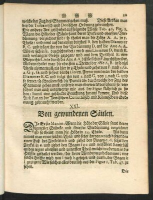 XXI. Von gewundenen Säulen