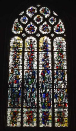 Frankreich. Bretagne. Finistere. Sizun. Kirche. Fenster