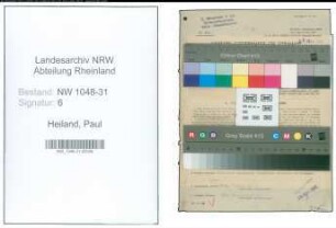 Entnazifizierung Paul Heiland , geb. 20.08.1875 (Geschaeftsfuehrer)
