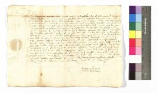 Stadt Reutlingen an Graf Kraft von Hohenlohe.