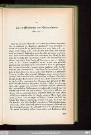 V Das Aufkommen des Nationalismus 1800 - 1917