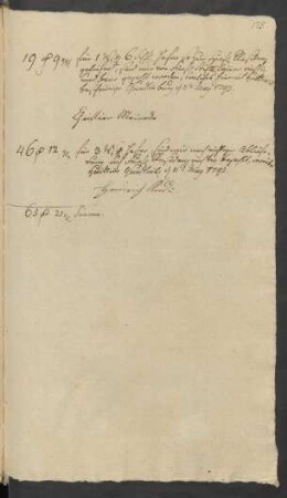 [Quittung] ... May 1793. ...