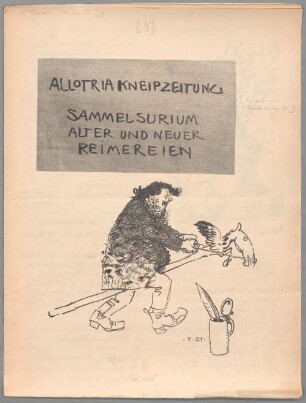 Allotria : Kneipzeitung. [9]. [ca. 1888]