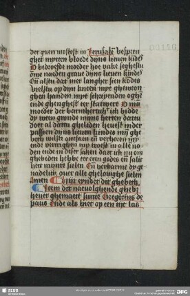 146r-150v: [Gregorius <Papa, I.> zugeschrieben]: Gereimte Passionsmeditation, mit Ablass