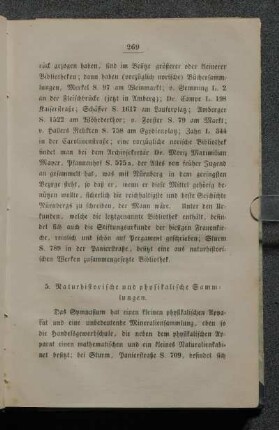 5. Naturhistorische und physikalische Sammlungen.