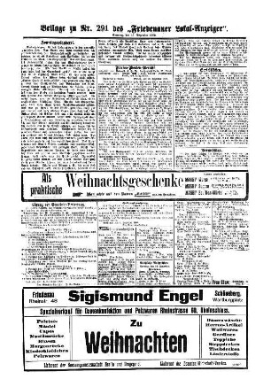 Beilage zu Nr. 291