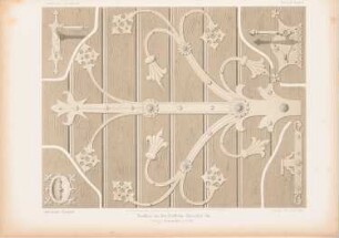 Beschläge aus dem Kaufhause Gürzenich, Köln: Detail (aus: Architektonisches Skizzenbuch, H. 57/4, 1862)